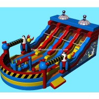 New Design Alien Theme Inflatable Huge Dry slide Multi-function Bounce