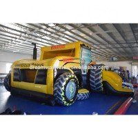 New design inflatable tractor bounce, construction truck inflatable bounce house for sale