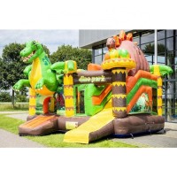 commercial inflatable theme park, inflatable bouncy castle with slide for sale