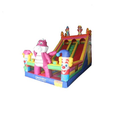 jumping double lane inflatable slide in stock for kids