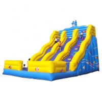 Large slide inflatable dual lane dry inflatable slide for kids