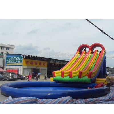 splash water park type giant inflatable pool slide water slide