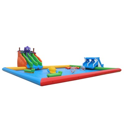 adult giant inflatable water park slides floating boat swimming pool for adults