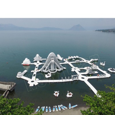 Big 50m Long Commercial sea water park adult inflatable water park