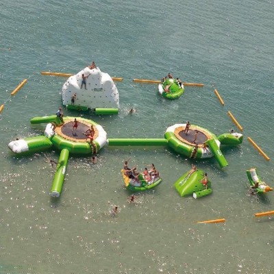 Guangzhou Adult floating Inflatable Water Park Play Equipment smalle inflatable water game supply