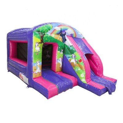 Popular unicorn air bouncing castle jumping house combo slide unicorn inflatable castle for sale