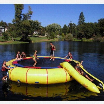 Hot Selling Outdoor Inflatable Exciting Floating Water Trampoline, Inflatable Water Trampoline Games For Sale