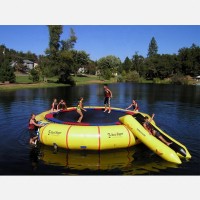 air bouncer floating inflatable obstacle course for adults water trampoline with slide