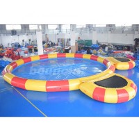 Water Ball Round Inflatable Water Pool With Platform / Inflatable Ball Pool